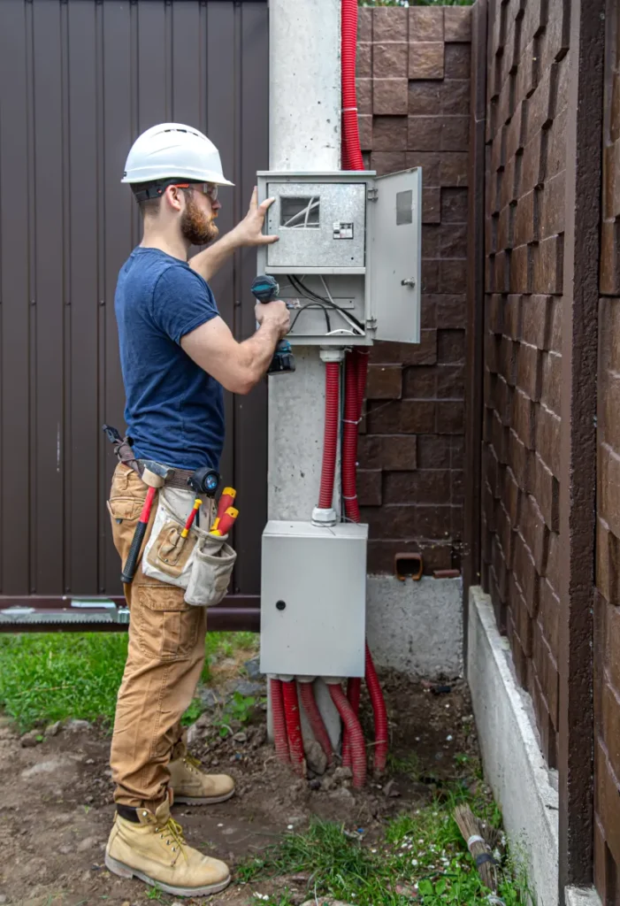 Emergencias Eléctricas en Medellín Técnico especializado revisa tablero eléctrico exterior; diagnóstico preventivo y reparación en caso de emergencias eléctricas